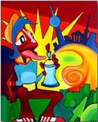 BERLIN&nbsp;SKYLINE von Anil Kohli (www.berliner-malerei.de)